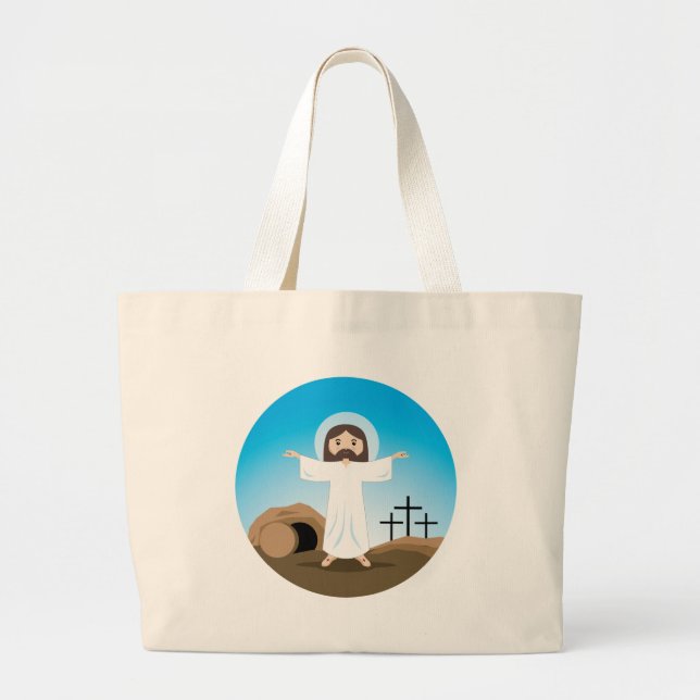 Grand Tote Bag Christ ressuscité (Devant)