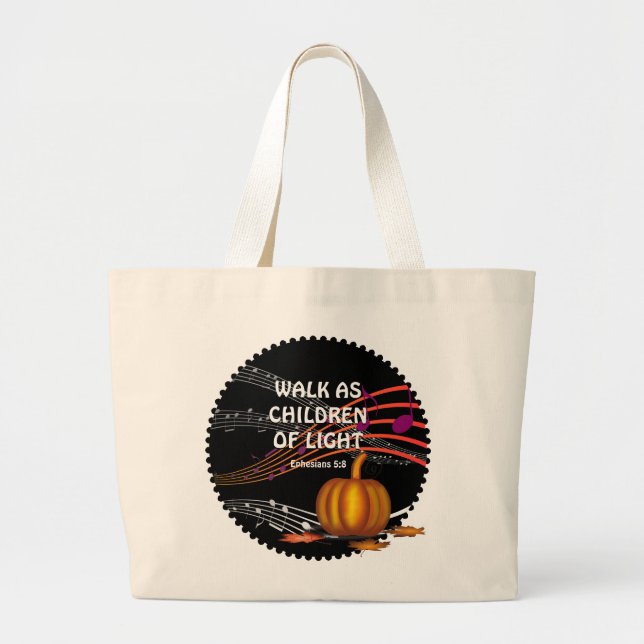 Grand Tote Bag Christian Halloween ENFANTS DE LUMIÈRE (Devant)