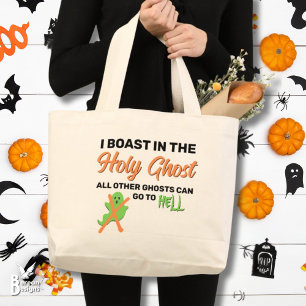 Grand Tote Bag Christian Halloween JE ME RÉJOUIS DANS LE SAINT-GH