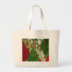 Grand Tote Bag Christmas Quilt Background