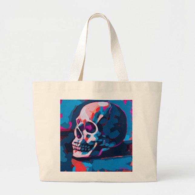 Grand Tote Bag Chromatic Skull Painting (Devant)