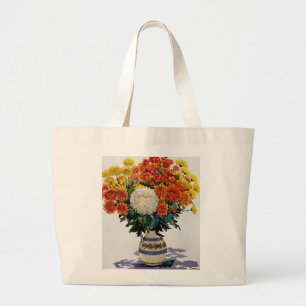 Grand Tote Bag Chrysanthèmes dans une cruche modelée 2005