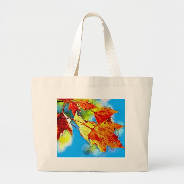 Grand Tote Bag Chute des Feuilles (Devant)