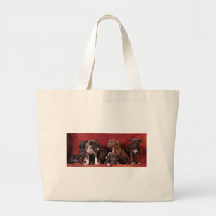 Grand Tote Bag Ciel de chiot de Pitbull