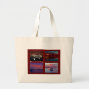 Grand Tote Bag Ciels de San Diego et San Francisco
