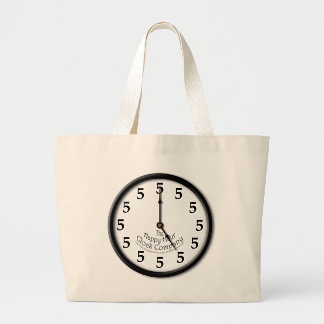 GRAND TOTE BAG CINQ HEURES HORLOGE (Devant)
