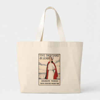 Grand Tote Bag Cinq mille d'ici juin Affiche de recrutement d'inf