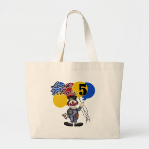Grand Tote Bag Circus Clown 5e Anniversaire Tshirts et cadeaux