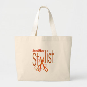 Grand Tote Bag Ciseaux professionnels de coiffeur de salon de