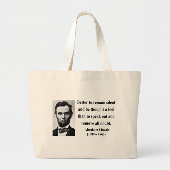 Grand Tote Bag Citation 15b d'Abraham Lincoln (Devant)