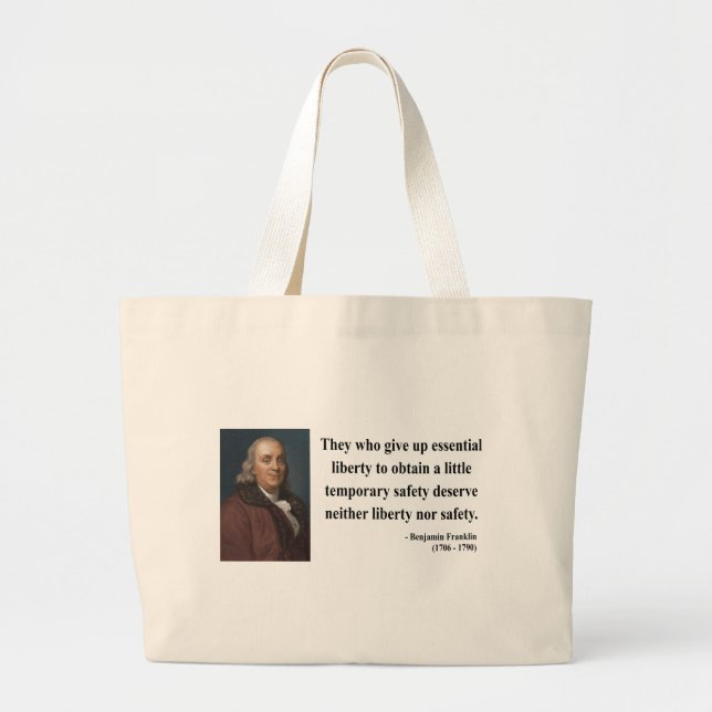 Grand Tote Bag Citation 1B de Ben Franklin (Devant)