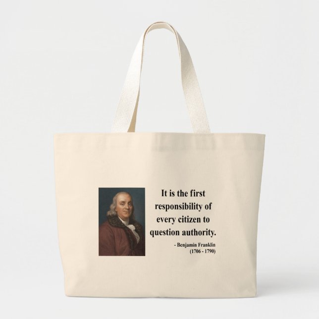 Grand Tote Bag Citation 3b de Ben Franklin (Devant)