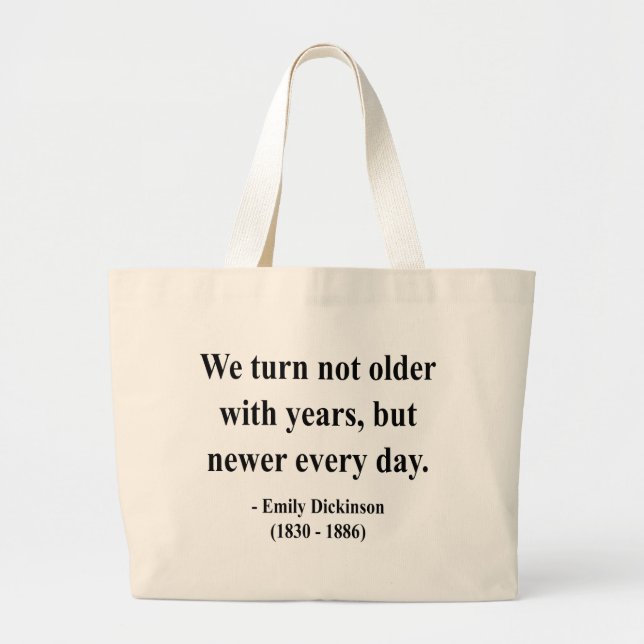 Grand Tote Bag Citation 4a d'Emily Dickinson (Devant)
