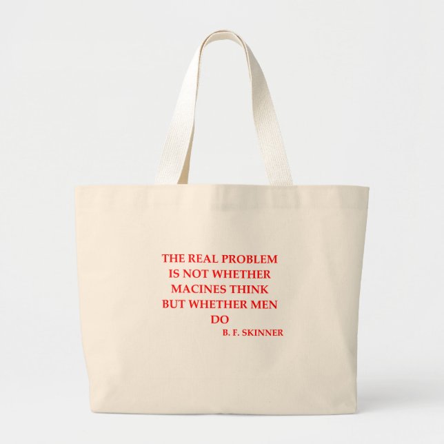 Grand Tote Bag citation de B F Skinner (Devant)