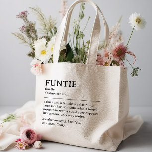 Grand Tote Bag Citation de définition de Tatie personnalisée
