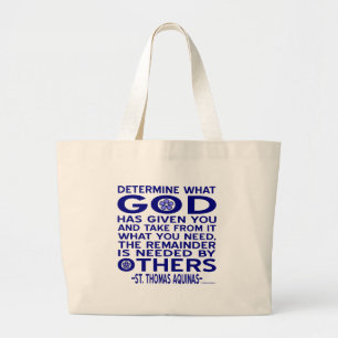 Grand Tote Bag Citation de saint Thomas d'Aquin