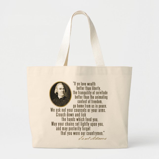 Grand Tote Bag Citation de Samuel Adams (Devant)