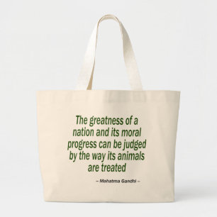 Grand Tote Bag Citation du Mahatma Gandhi