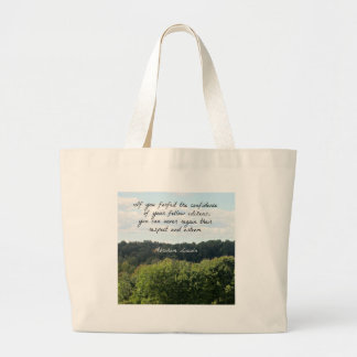 Grand Tote Bag Citation en temps opportun par Abraham Lincoln
