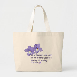Grand Tote Bag Citation Fleur sauvage de Violences du pied d'oise