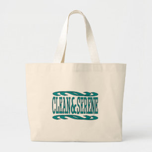 Grand Tote Bag Citation inspirante de récupération propre et sere