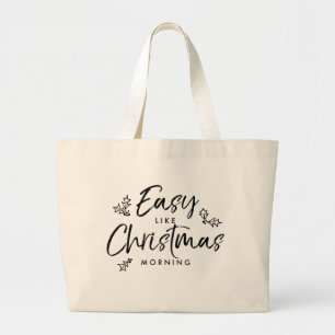 Grand Tote Bag Citation moderne tendance Noël amusant Paroles Hum