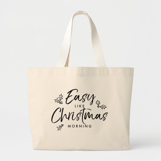 Grand Tote Bag Citation moderne tendance Noël amusant Paroles Hum (Devant)