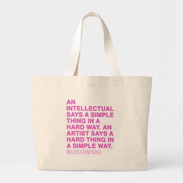 Grand Tote Bag Citations par Charles Bukowski (Devant)