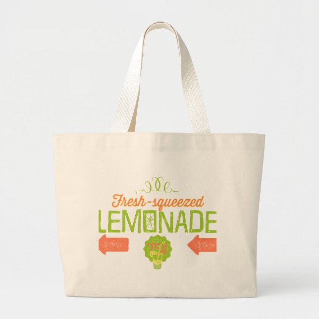 Grand Tote Bag Citronade fraîche taillée (Devant)