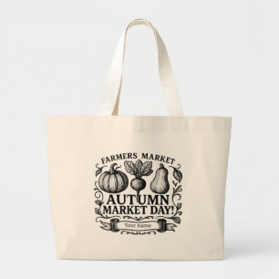 Grand Tote Bag Citrouille, Betterave & Courge Automne ! Personnal