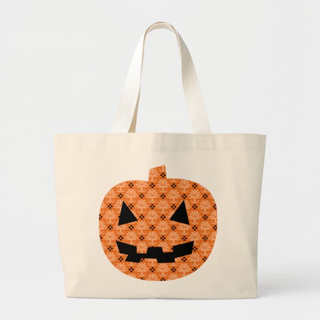 Grand Tote Bag Citrouille chic Fourre-tout (Devant)