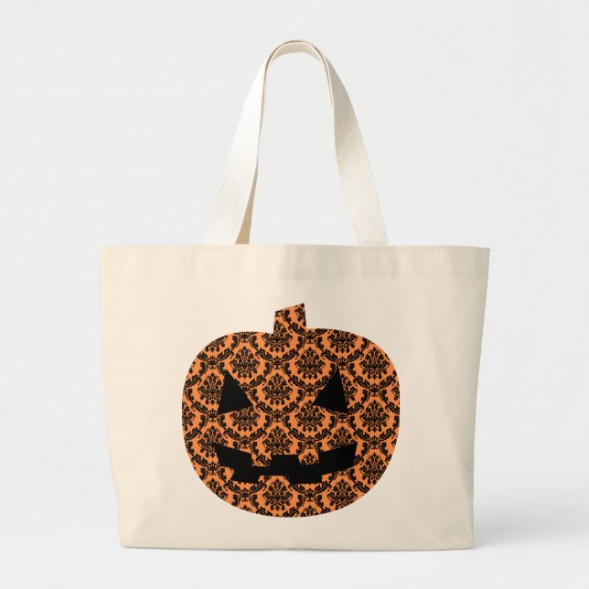Grand Tote Bag Citrouille chic Fourre-tout (Devant)