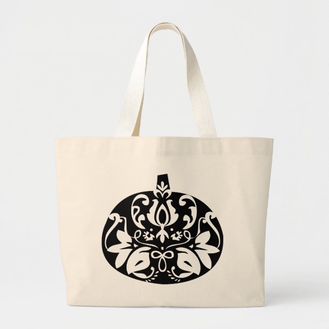 Grand Tote Bag Citrouille chic Fourre-tout (Devant)