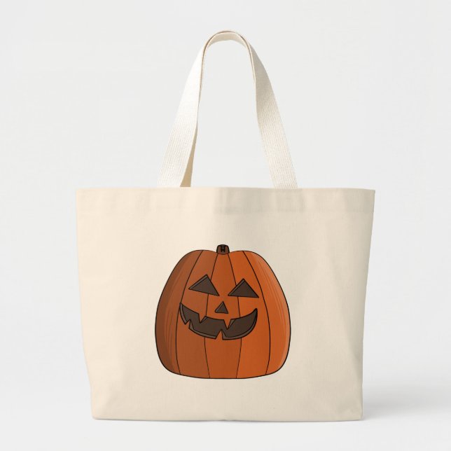 Grand Tote Bag Citrouille cool (Devant)
