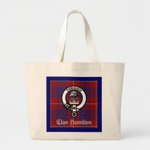 Grand Tote Bag Clan Hamilton Crest & Tartan