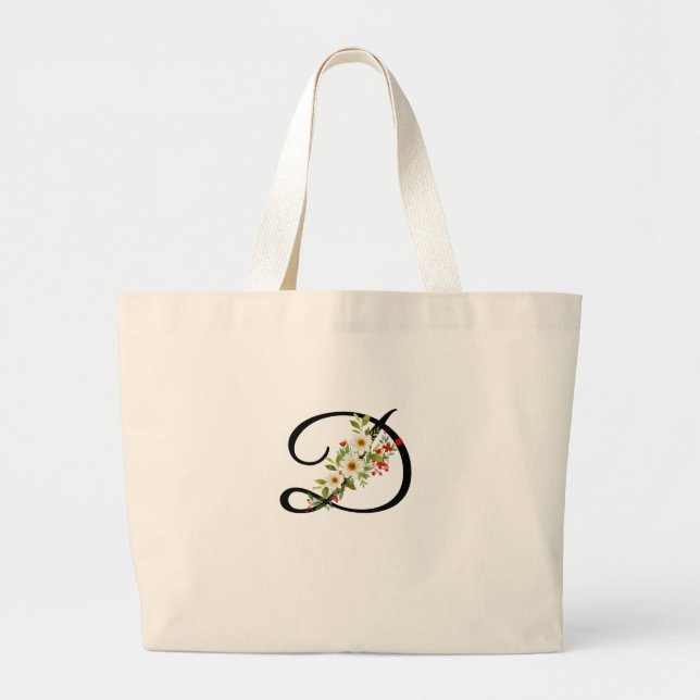 Grand Tote Bag Classic monogram  red white flower mother gift (Devant)