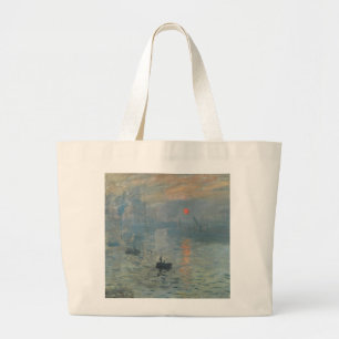 Grand Tote Bag Claude Monet Impression Sunrise Soleil Levant