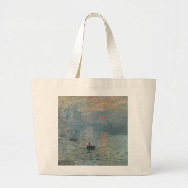 Grand Tote Bag Claude Monet Impression Sunrise Soleil Levant (Devant)