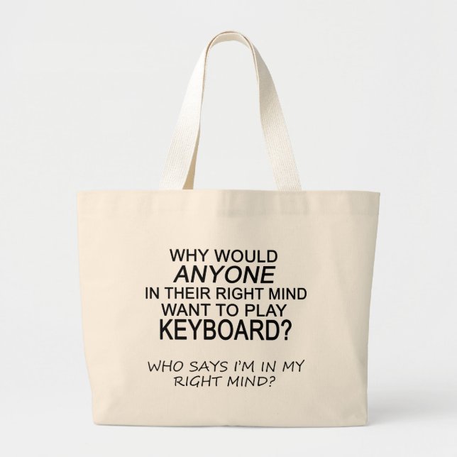 Grand Tote Bag Clavier droit (Devant)