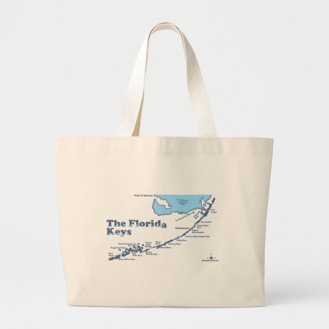 Grand Tote Bag Clés de la Floride (Devant)
