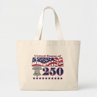 Grand Tote Bag Cloche de la liberté du 250e anniversaire de l'Amé