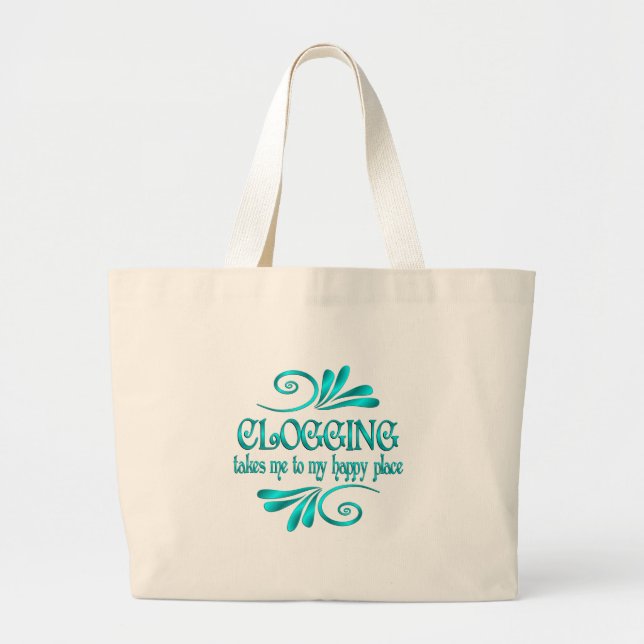 Grand Tote Bag Clogging Happy Place (Devant)