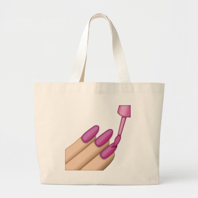 Grand Tote Bag Clou rose polonais - Emoji (Devant)