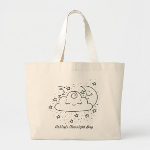 Grand Tote Bag Cloud Moon and Stars Baby's Overnight Bag