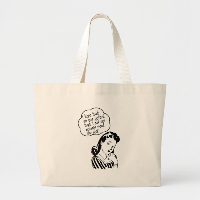 Grand Tote Bag Club de lecture - espoir d'I - rétro (Devant)