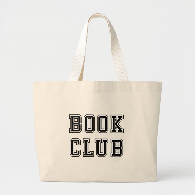 Grand Tote Bag Club de livres de style Varsity (Devant)