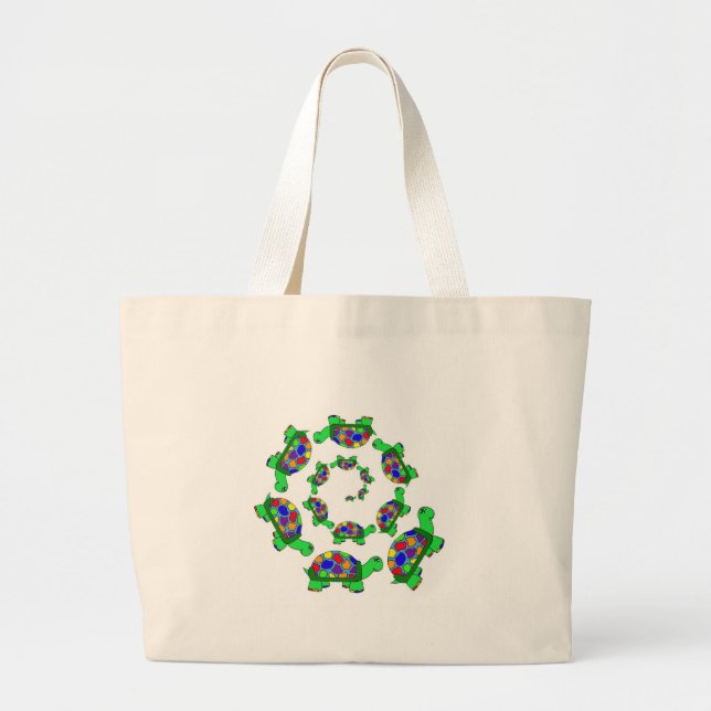 Grand Tote Bag Coalition de tortue (Devant)