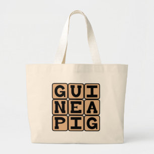 Grand Tote Bag Cochon d'Inde, Animal de compagnie mignon ou sujet
