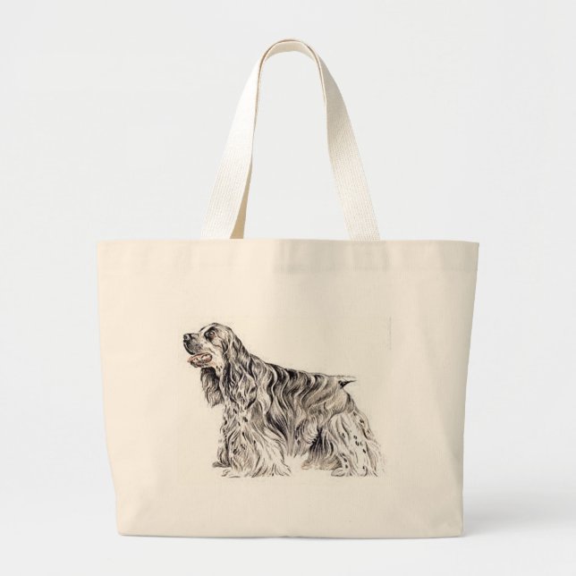 Grand Tote Bag Cocker américain (Devant)