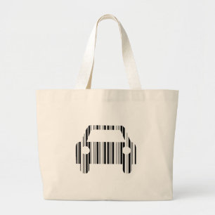 Grand Tote Bag CODE BARRE VOITURE Automobile Code-barres Motif De